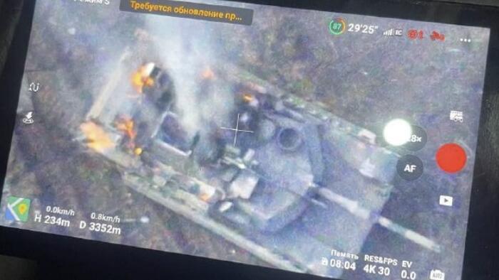 戦場に現れた直後、ウクライナで初めて撃破された M1 エイブラムス戦車